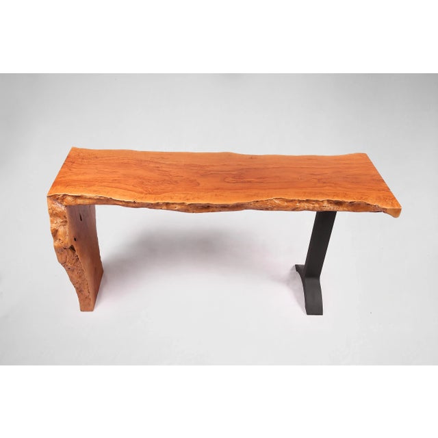 Living Edge Water Fall Console Table 56 For Sale - Image 4 of 6
