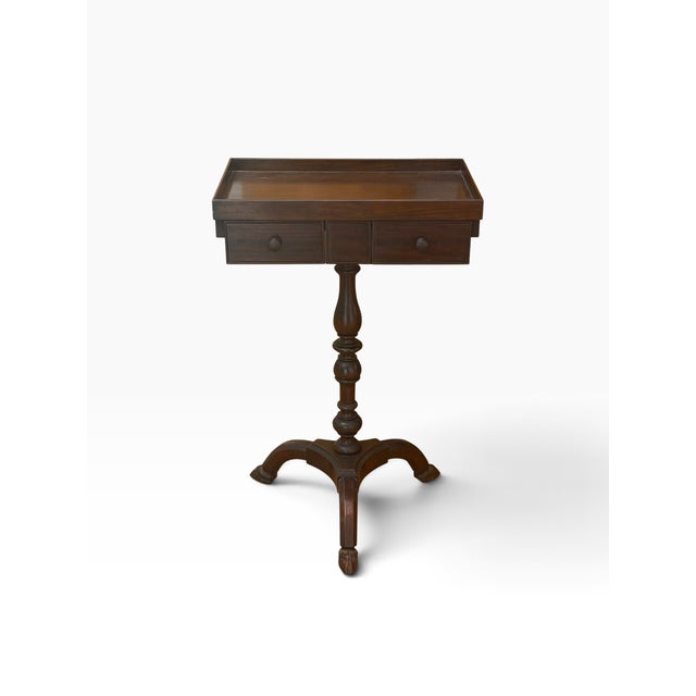 Antique Regency Style Hoof Foot Mahogany Side Table.