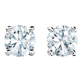 Tiffany & Co. Platinum Diamond Stud Earrings 0.15ct 1.92g, A Pair For Sale