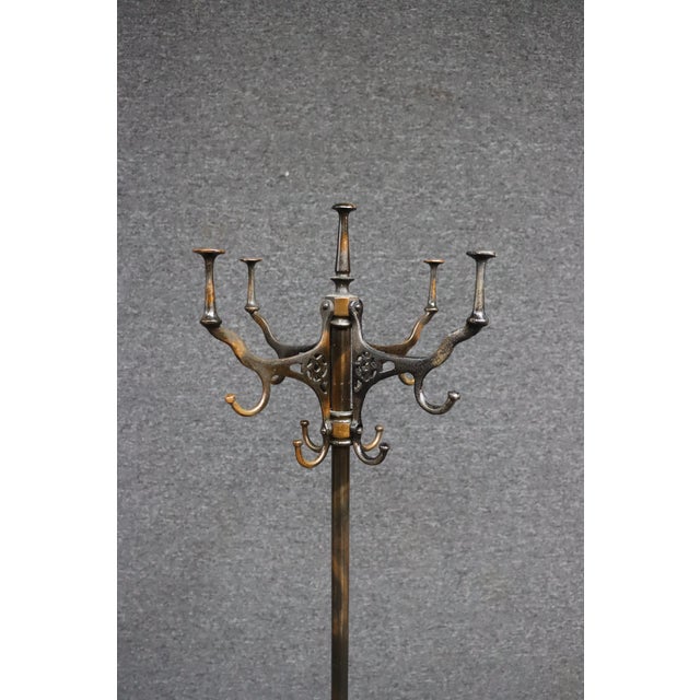 Victorian Victorian Iron Hall Tree Coat Rack & Umbrella Stand For Sale - Image 3 of 10