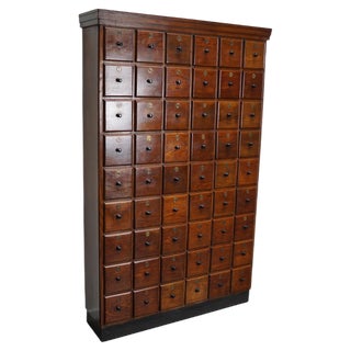 Large Dutch Oak Apothecary Cabinet, 1920s For Sale