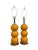Metal Pair Mid Century George Kovacs Style Stacked Ball Orange Lamps For Sale - Image 7 of 7