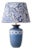 Vintage Blue and White Gouda Pottery Table Lamp with New Liberty London Shade For Sale