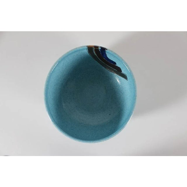 Ceramic Large Danish Ceramic Bowl by Tue Poulsen, 1980s For Sale - Image 7 of 10