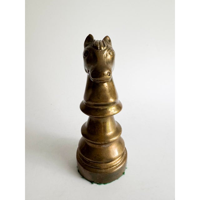 Vintage Brass Chess Piece Sculptures by Sarreid LTD – Set of 3 For Sale In Washington DC - Image 6 of 7