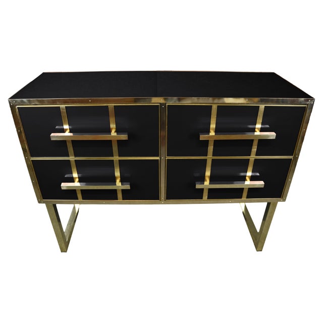 Chest of Drawers with Black Murano Glass from Justfurnituress SRL For Sale - Image 6 of 6