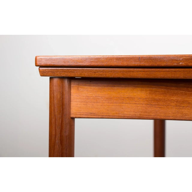 Danish Teak and Felt Games Table by Carlo Jensen for Hundevad & Co, 1958 For Sale - Image 6 of 17