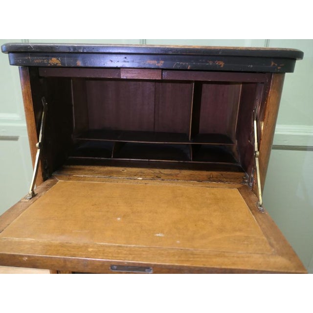 1960s Victorian Bur Walnut Music Filing Cabinet, 1960 For Sale - Image 5 of 7