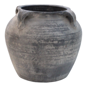 Vintage Pottery Wabi-Sabi Rustic Matt Gray/10"