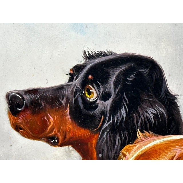 Victorian Colin Graeme Roe, c.1880 — Setters Gordon & Irish Red & White Dogs Oil on Winsor & Newton Board, Victorian Sporting Portrait For Sale - Image 3 of 18