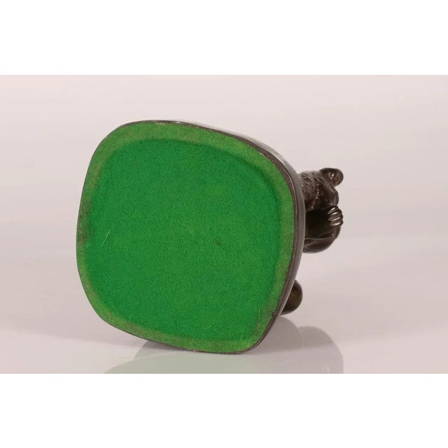 Figurine of Young Shepherd with Lamb in Disco Metal by Just Andersen, 1950s For Sale - Image 9 of 10