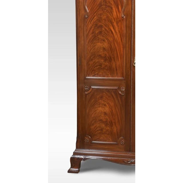 Mahogany Three Door Wardrobe, 1890s For Sale - Image 9 of 11