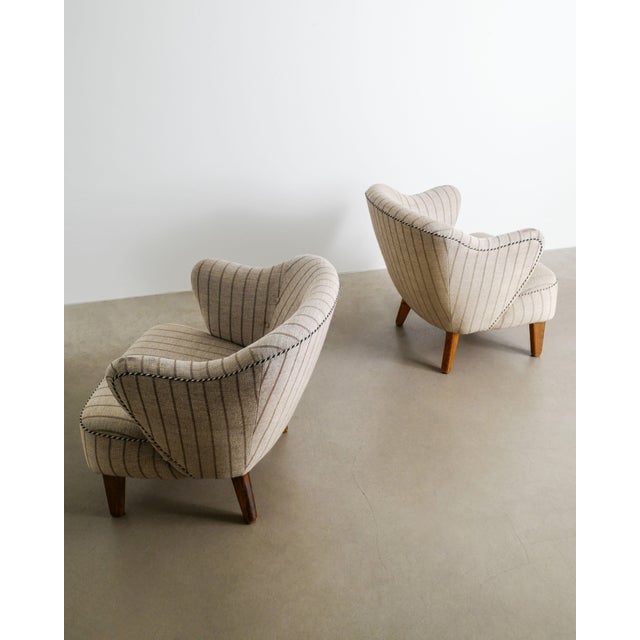 1960s Mid-Century Modern Danish Armchairs by Flemming Lassen for Asko, 1950s, Set of 2 For Sale - Image 5 of 7