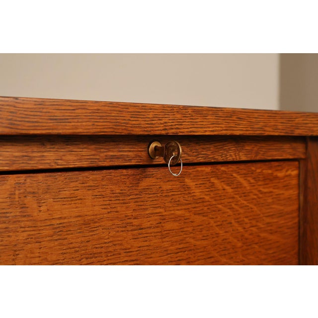 Stickley Mission Collection Oak Filing Cabinet For Sale - Image 16 of 18