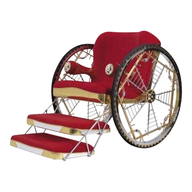 Modern Mattia Bonetti Red Chair Oversized Throne For Sale