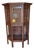 Gothic Oak French Highly Carved Liquor Cabinet With Gothic Foliage and Original 1880s Key For Sale