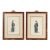Pair Chelsea House Finely Framed Chinese Court Figures in Collage on Paper For Sale