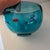 Vintage Antonio Garcia Signed Small Bowl in Blue With Red Rim and Dots and Purple ZigZags For Sale - Image 4 of 8