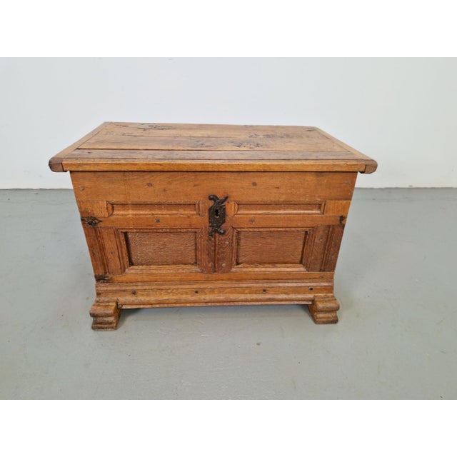 Antique oak spun chest. Keep pinned. this typical chest was used to store supplies. due to its not too large size, this...