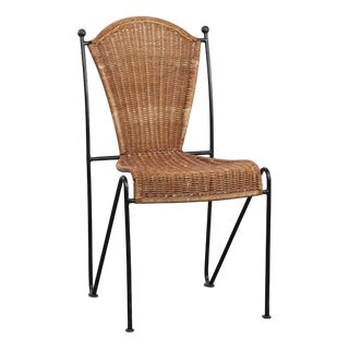 Vintage Chair with Cast Iron Frame by Frederick Weinberg For Sale