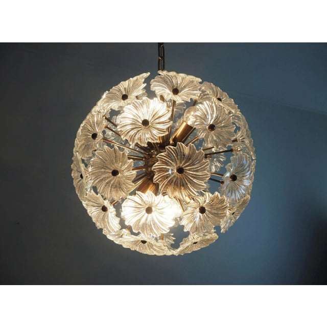 Transparent Sputnik Murano Italian Chandelier 51 Daisy Crystal Glass For Sale - Image 8 of 9