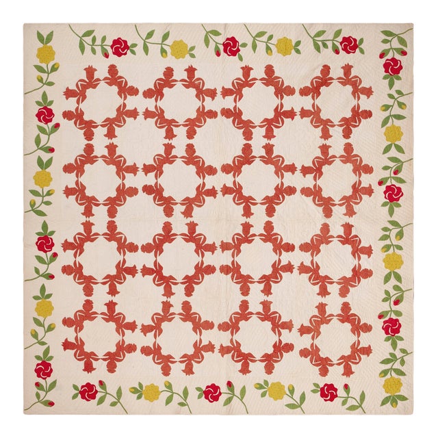 Nazmiyal Collection Antique American Quilt Textile For Sale