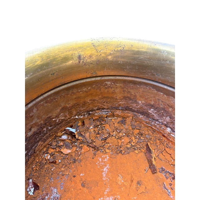 Mid 20th Century William Doezema for Mastercraft Attributed Brass Pedestal Jardiniere For Sale - Image 11 of 16
