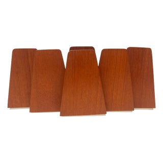 Mid-Century Teak Bookends by Kai Kristiansen for FM, 1960s, Set of 6 For Sale