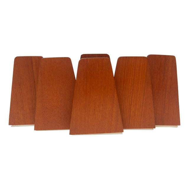 Mid-Century Teak Bookends by Kai Kristiansen for FM, 1960s, Set of 6 For Sale