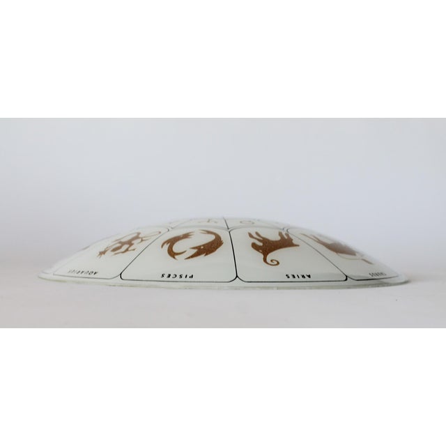 Mid-Century Modern 1970’s Zodiac Horoscope Astrology Flush Mount Light Fixture - Glass Cover Only For Sale - Image 3 of 10