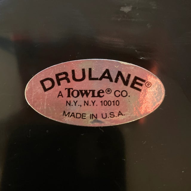 Plastic Vintage Drulane a Towle Co White and Gold Trim Ice Bucket For Sale - Image 7 of 8