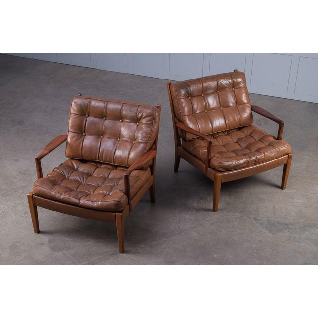 Set of Löven Easy Chairs by Arne Norell for Arne Norell AB, 1960s For Sale - Image 6 of 14