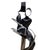 Chrome Vintage Raymond Karpuska Sculpture Modernist Figural Post-Modern Seated Lovers For Sale - Image 8 of 18