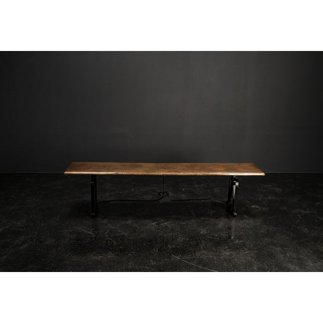 Handcrafted Copper-Clad Bench, 1920s For Sale - Image 12 of 18