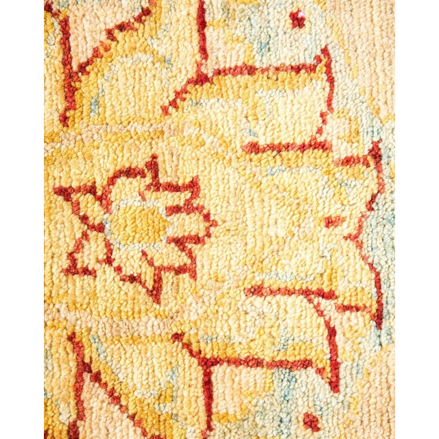 Contemporary Vintage Tribal Hand Knotted Wool Area Rug, Sand - 6'5" X 8'10" For Sale - Image 3 of 9