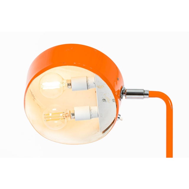 Vintage Mid-Century Modern Orange Floor Lamp by Ateljé Lyktan, Sweden, 1970s For Sale In Detroit - Image 6 of 14