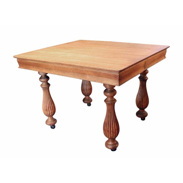 Oak Turned Leg Dining Table Chairish