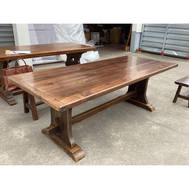 French Oak Farmhouse Table W/ Benches For Sale - Image 16 of 17