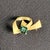 Gold 1990s H. Stern Mid-Century 18k Gold Blue-Green Tourmaline Modernist Brooch Pendant For Sale - Image 8 of 10