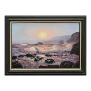 Pacific Ocean Sunset Seascape by Evelyn Woodward