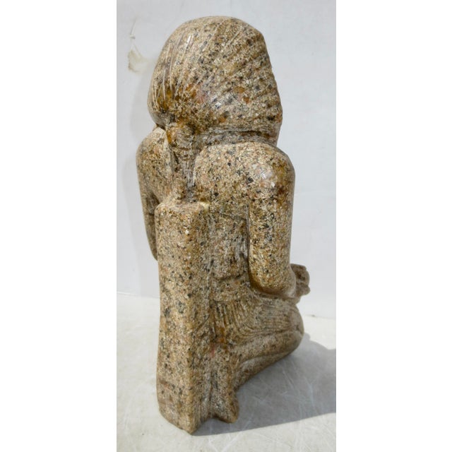 Traditional Egyptian Pharaoh Amenhotep II Statue For Sale - Image 3 of 9