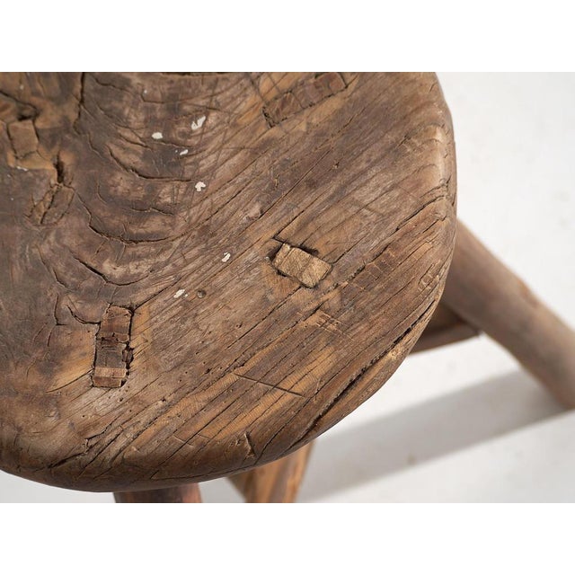 Antique Primitive Style Stool, 1900 For Sale - Image 6 of 8
