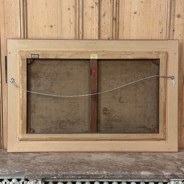 Antique Framed Oil Painting on Canvas Signed A. Heins For Sale - Image 14 of 17