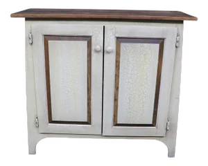 Rustic Country Style Pine Cream Console Cabinet