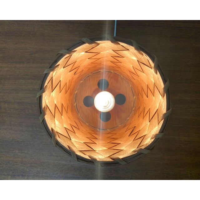 Mid-Century Modern Mid-Century Swedish Wooden Veneer Table Lamp from Vamhus, 1960s For Sale - Image 3 of 18