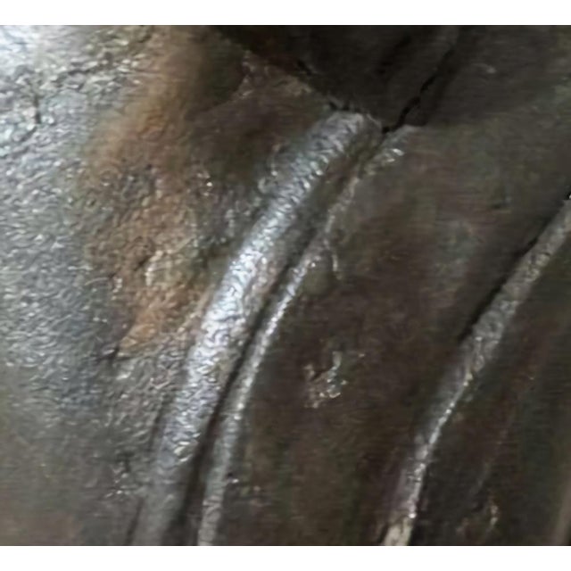 Early Ayutthaya Bronze Seated Buddha, Flame Finial, Original Gilding Traces, 15th Century Thailand For Sale - Image 6 of 8