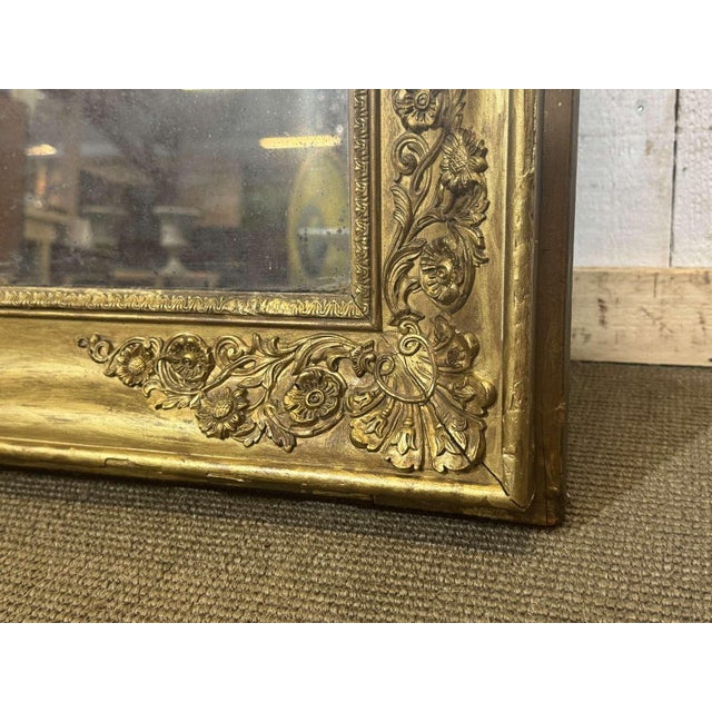 Gold 19th Century Mirror in Wood and Gilded Plaster For Sale - Image 8 of 12