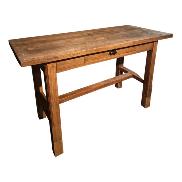 Vintage French Oak Workbench or Kitchen Island, 1930s For Sale