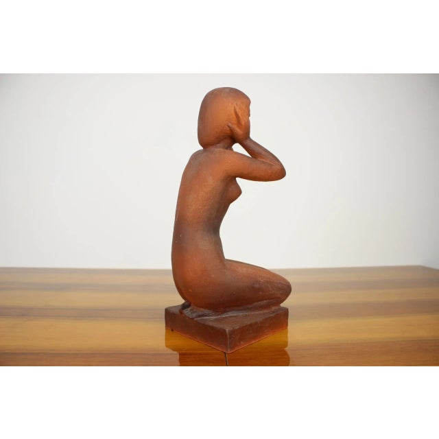 Mid-Century Sculpture of Nude Sitting Women by Jitka Forejtová, 1960s For Sale - Image 4 of 9