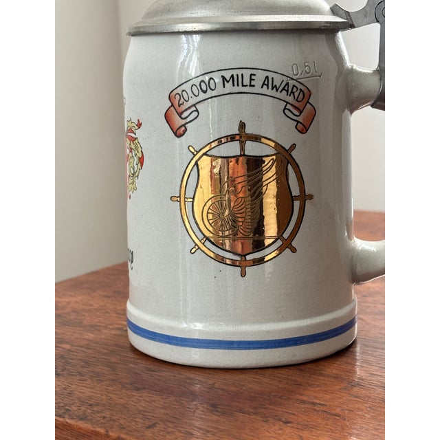Authentic 1965 Cold War U.S. Army Presentation Beer Stein. Unit: 594th Transportion Company (Medium Truck Cargo)...